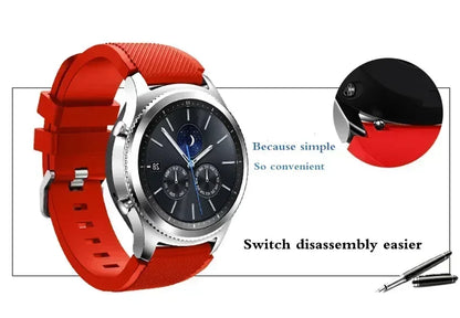 20mm 22mm Band for Samsung Galaxy Watch 7/5/6/4/3/46mm/active2/Gear s3 Frontier/Sport silicone bracelet Huawei GT 4/3/2/2E strap