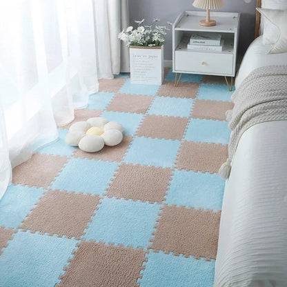 10/20Pcs Soft Plush Children's Mat Baby Play Mat Baby Toys Eva Foam Puzzle Carpet in Children's Room Keep Warm Playmat Floor Mat