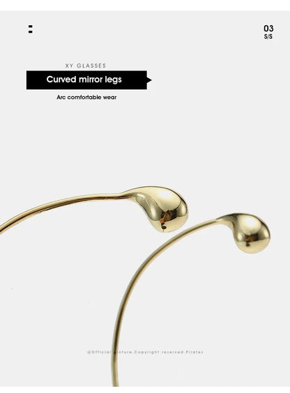 2025 European and American Fashion Sunglasses Male Pilot Double Beam Large Frame Metal New Sunglasses Female