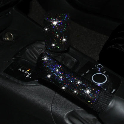 Car Universal 37/38cm Steering Wheel Cover Elastic Handle Cover Colorful Bronzing Diamond BlingBling Steering Wheel Accessories
