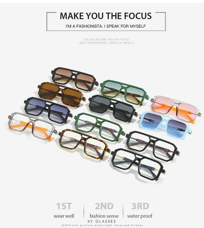 Punk Sunglasses Men Brand Designer Square Sun Glasses UV400 Fashion Cool Shades Women