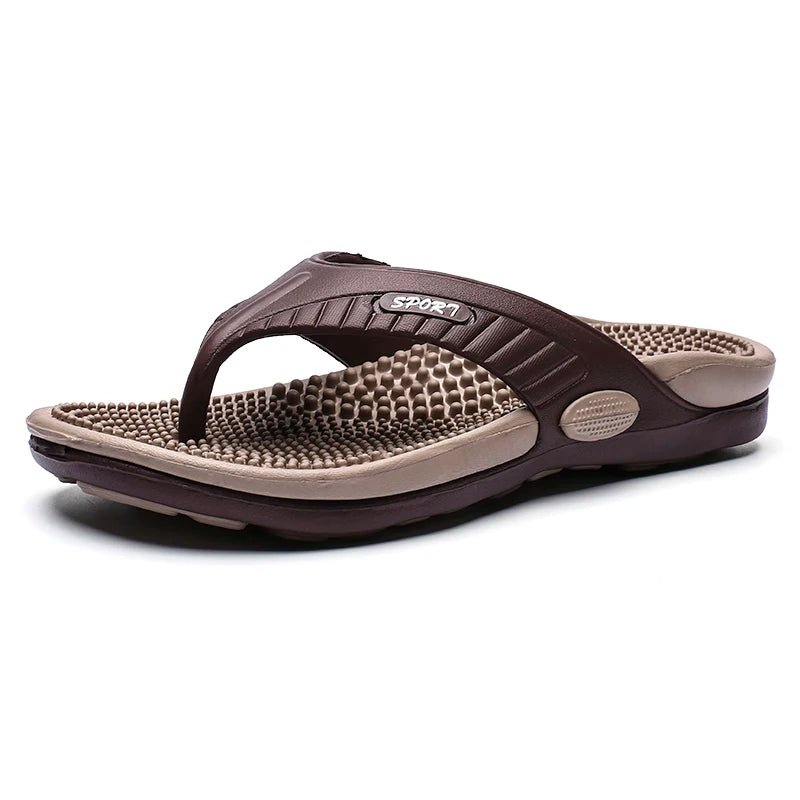 Men Massage Flip Flops EVA Slippers Summer Breathable Beach Shoes Sandals Men Flip Flops Breathable Plus Big Size Men Slipper 46