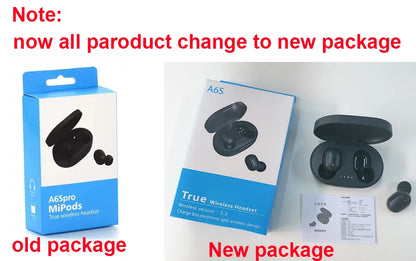 10Pcs Wholesale A6S TWS Wireless Headphones Bluetooth Earphone 5.0 Stereo Headset Earbuds with Microphone for ISO Android