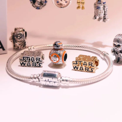 Disney 2026 Charms for Bracelet 925 Sterling Silver Darth Vader Grogu Beads Pendant DIY Jewelry Making Gift for Women Men Fans