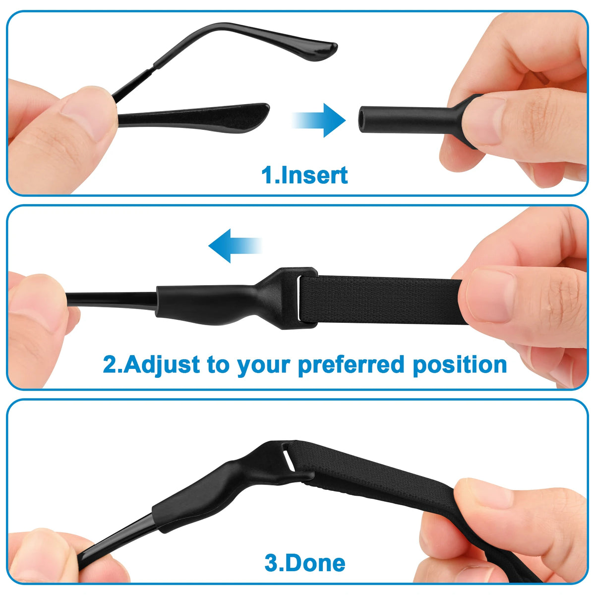 1-6pcs Eyeglass Anti-Loss Lanyard Sports Glasses Elastic Rope Chain For Kids Adult Glasses Elasticity Strap Retainer Cord Holder