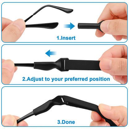 1-6pcs Eyeglass Anti-Loss Lanyard Sports Glasses Elastic Rope Chain For Kids Adult Glasses Elasticity Strap Retainer Cord Holder