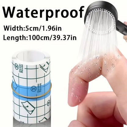 1 Roll Transparent Self-Adhesive Tape, PU Material Bandage Portable Finger Protector, Anti-Friction Sticker for Bathing