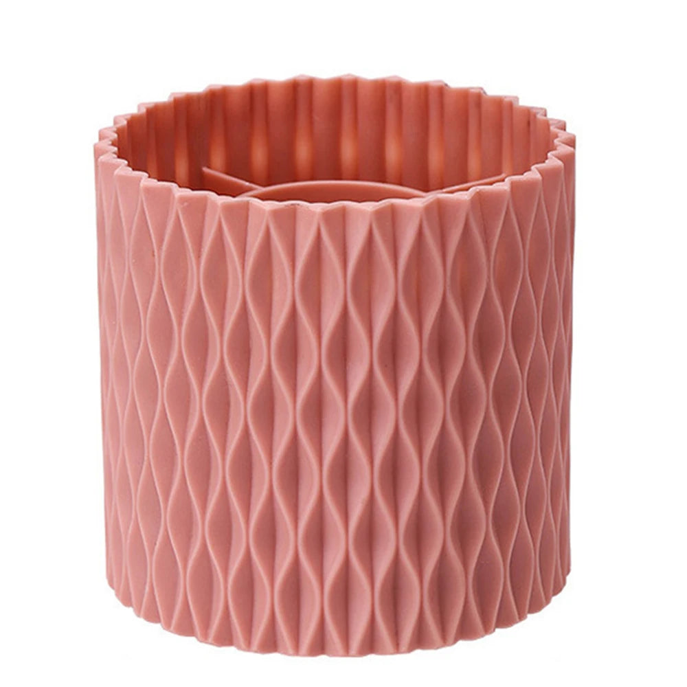 360 Rotation Large Capacity Makeup Brush Bucket Lipstick Eyebrow Pencil Eye Shadow Brush Storage Cartridge Portable Brush Storag