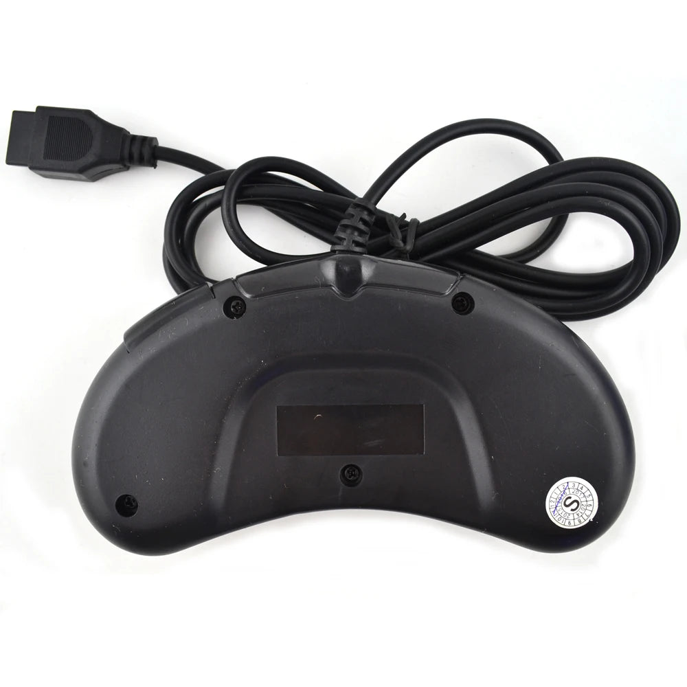 1-2 Pcs Black Gamepad Controller For Sega Mega Drive 9 Pin 6 Buttons Gamepads for Sega Genesis 16 bit video game console