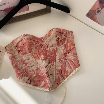 sweet Bandage asymmetrical tube top Camis Slim Korean Tanks Top Elegant Basic Crop Top summer Women Bustier