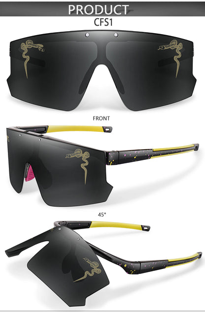 Fashion Shades Windproof Sports Flip On Eyewear UV400 MTB Goggles for Outdoor Cycling Running Unisex Party Sunglasses