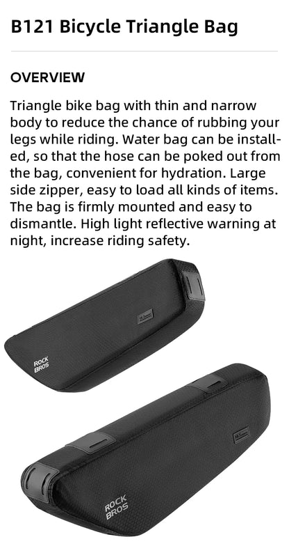 ROCKBROS Bicycle Bag Top Tube Bag / Bottom Tube Bag Large Capacity Waterproof MTB Road Bike Triangle Pannier Front Cycling Bags