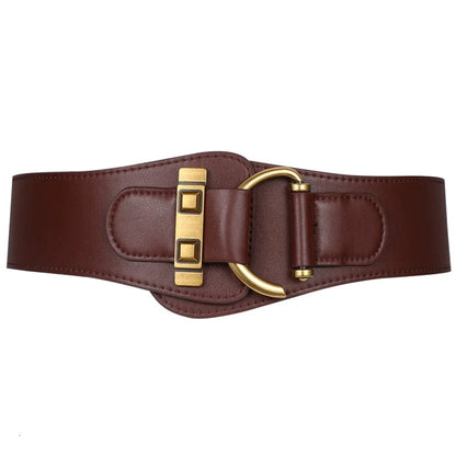 Designer Belts For Women High Quality Luxury Female Waist Stretch Cummerbunds Black Elastic Corset Belt Big Dress Waistband