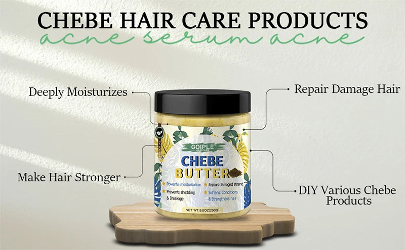 GOIPLE Chebe Hair Care Products Deep Nourish & Moisturize Conditioner Smoothing Anti-loss Breakage Hair Oil or Butter or Powder