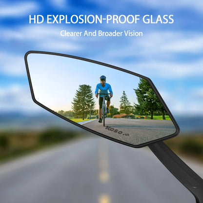 DOMEN Bicycle Rearview Wide Angle Mirror Cycling 360° Adjustable Rotate Road Bike Handlebar Rear View Mirrors Bike Accessories