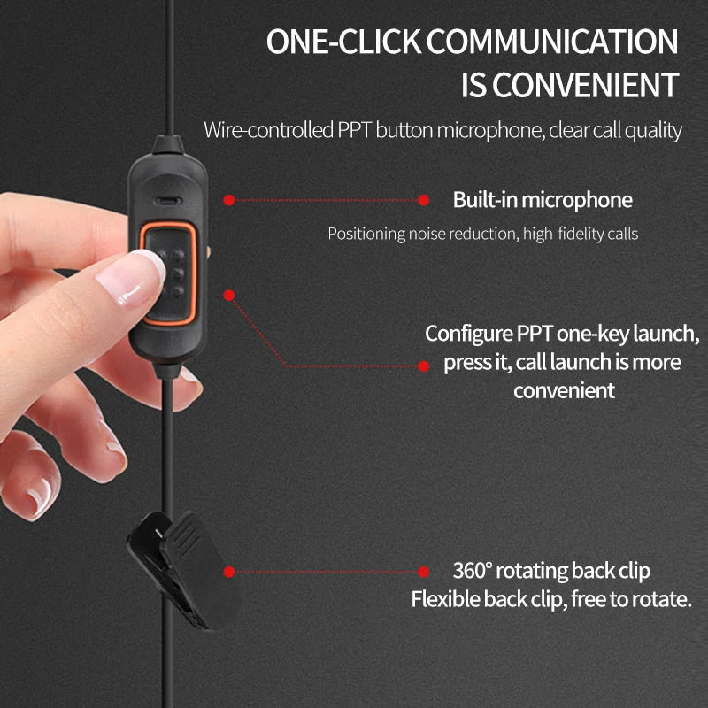 New Baofeng 780 Headset Mic earphone For BaoFeng UV-5R UV-5RH UV-21 PRO Quansheng UV-K6 Walkie Talkie Two Way Radio Accessories