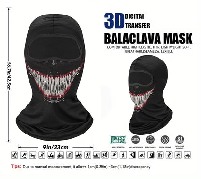 Cycling Mask Skull Quick-drying Sunscreen Balaclava Men's Motorcycle Elastic Helmet Lined Ghost Full Face Windproof Headgear