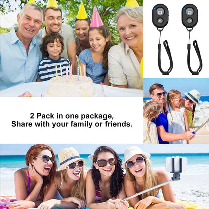 Bluetooth Camera Remote for Smartphones Wireless Control Compatible with iPhone Android for Photos Videos Clicking