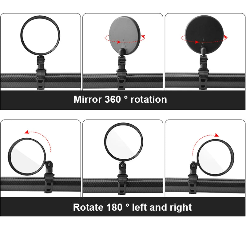 1pc Electric Scooter Rearview Mirror Rear View 360°Rotatable Mini Mirror for Xiaomi M365 M365 Pro Child Bike Scooter Accessories
