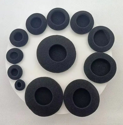 10pcs 18mm 35mm 45mm 50mm 55mm 60mm Headphones Replacement Memory Foam Ear Pads Sponge Cushion Covers Earphone Protective Sleeve