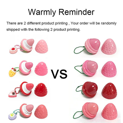 4-Color Random Sending Strawberry Lip Gloss Lipstick Moisturizing Winter Antifreeze Anti Crack Moisturizing Lasting lip balm