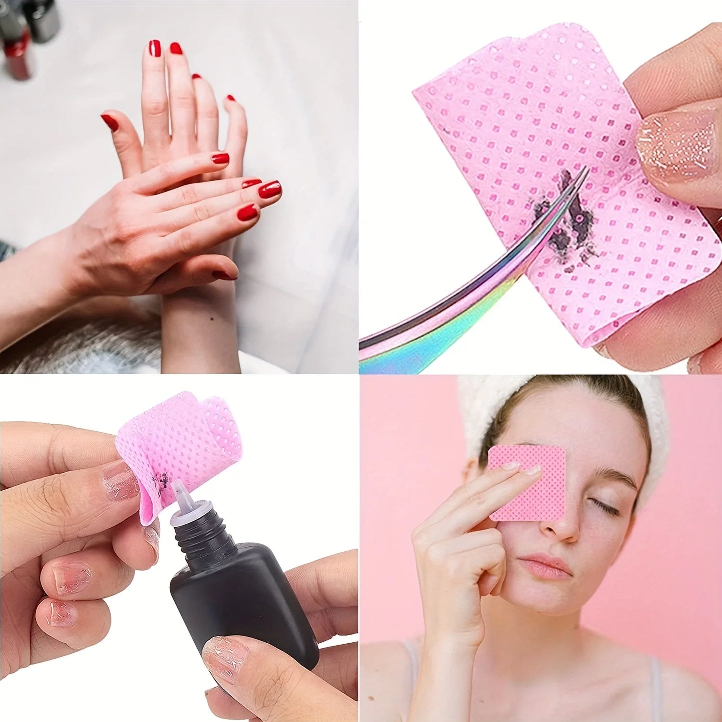 20-600pcs Lint-Free Nail Wipes Gel Cleansing Tissues Aluminum-Free Nail Polish Remover Pads for Nail Beauty Cleaning Care Tool