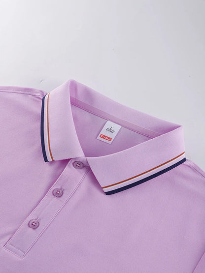 Summer Solid Color Women Stripe Polo Shirts Sport Culture T-Shirts Collar Soft Streetwear All-Match Casual Woman Short Sleeve