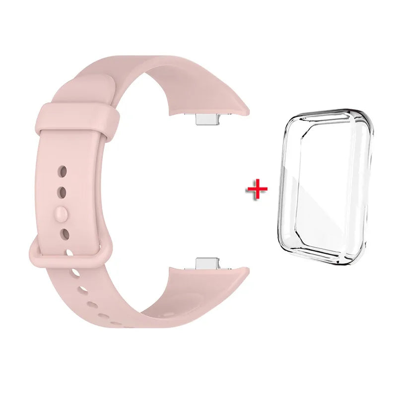 Soft Silicone Strap and One-piece Full Protective Case for Xiaomi Mi Band 9 Pro Strap Smart Band