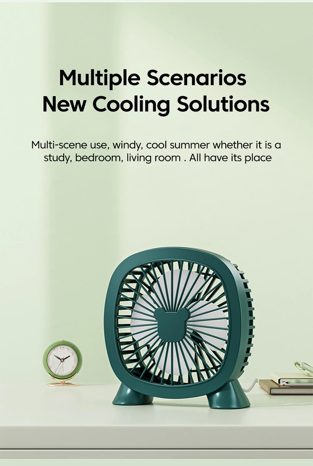 Portable Summer Mini Electric Fan For Home Office School Outdoor Camping Travel USB Direct Plug In Silent Handheld Desktop Fan
