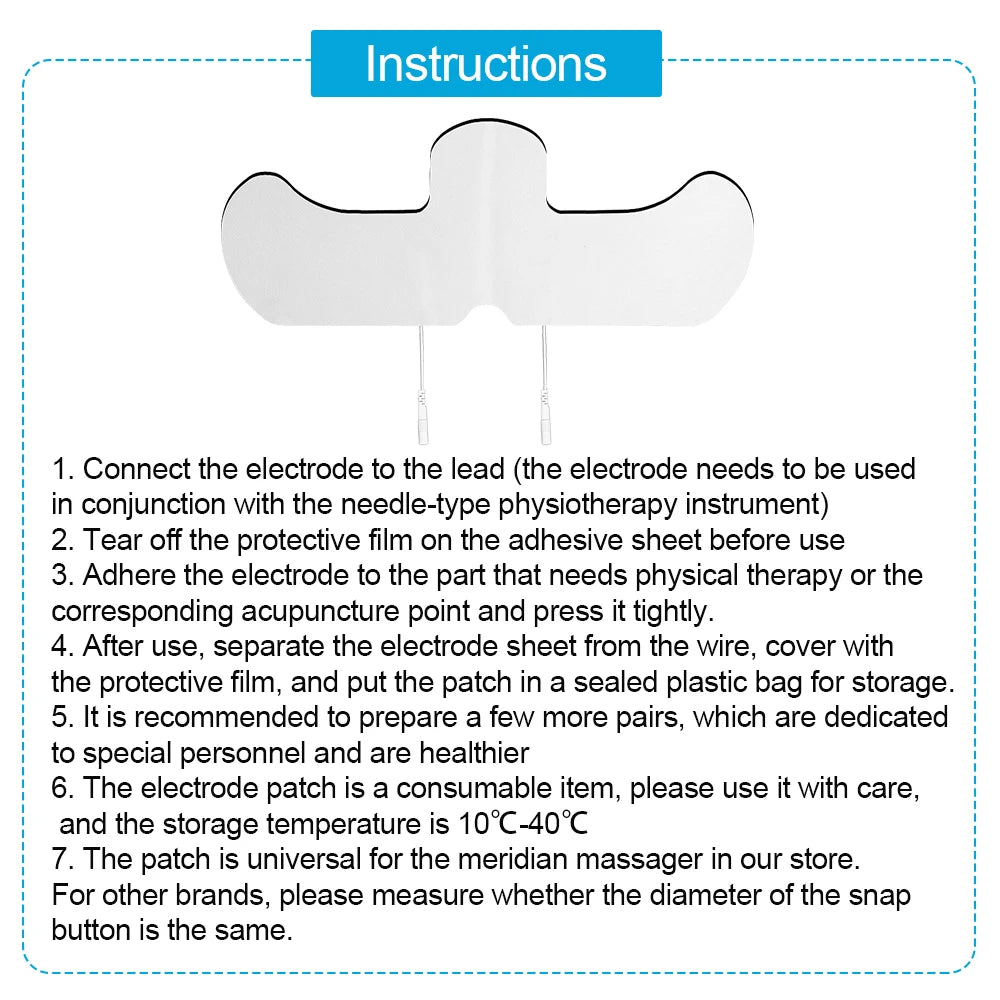 1Pcs EMS Electrode Pads 2 mm Plug 34x13cm for Shoulder Acupuncture Muscle Stimulator Massager TENS Physiotherapy Pad Health Care