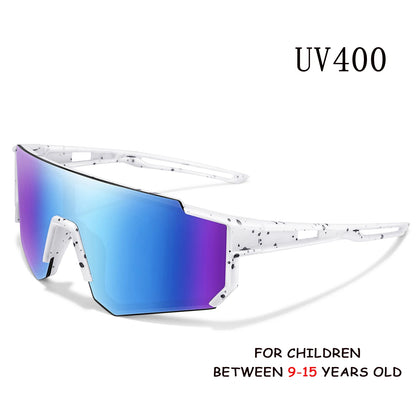 Age 9-15 Youth Cycling Glasses Teenagers Sunglasses Mtb Bike Bicycle Baseball Goggles Children Outdoor Sport Boys Girls UV400