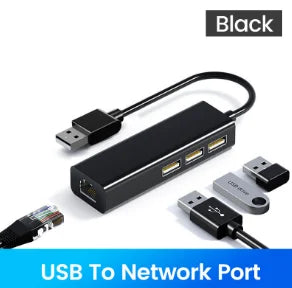 USB Adapter Ethernet USB 2.0.1C/MA 3USB 2.0+RJ45 Hub for MacBook Xiaomi Samsung Windows Huawei PC Computer Adapter
