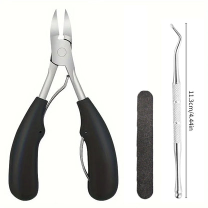 Professional Grade Concave Stainless Steel Nail Clippers for Thick Nails and Ingrown Toenails Sharp Curved Blade for Easy Trimmi
