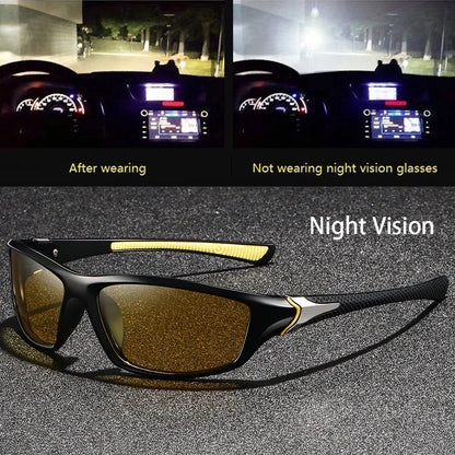 Fashion Vintage Square Frame Unisex Night Vision Glasses Reduce Visual Fatigue Lenses Anti-Glare Anti reflective UV400 Eyewear