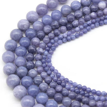 Natural Angelite Stone Loose Beads For Jewelry Making Diy Bracelets Necklace 15" Cord Not Included 4mm 6mm 8mm 10mm
