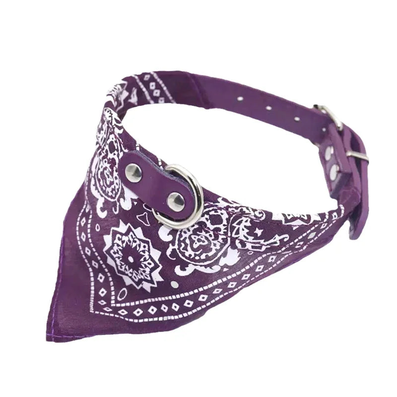 PU Cat Dog Collar with Scarf for Small Medium Dogs Chihuahua Corgi Puppy Adjustable Collars Pet Supplies Accesorios Para Perros