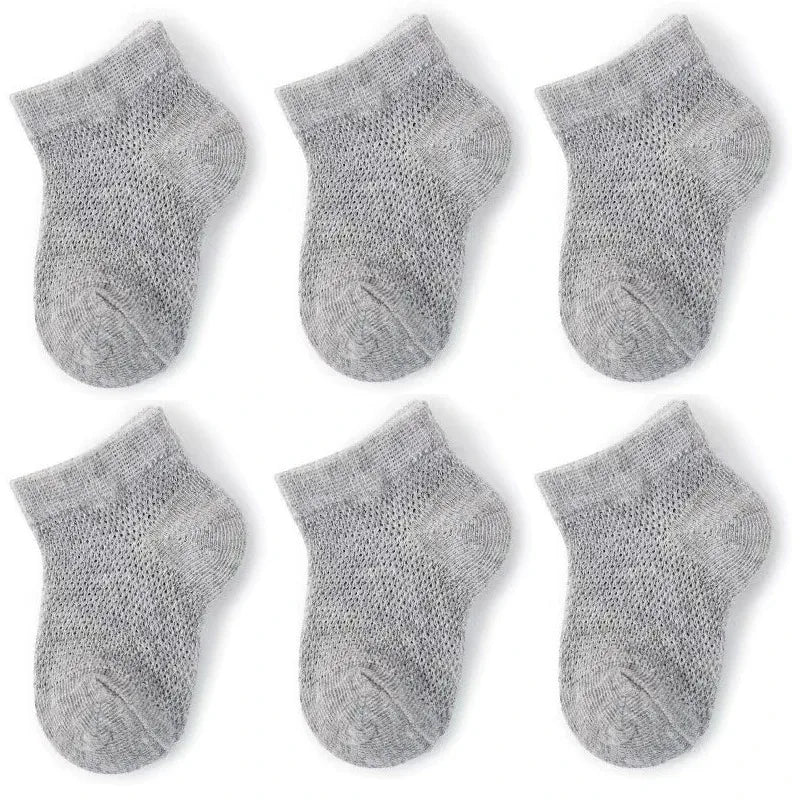 3Pairs/lot Summer Baby Thin Mesh Cotton White Pink Ankle Short Sock for Toddler Kids Boys Girls Breathable Soft Stretch Socks
