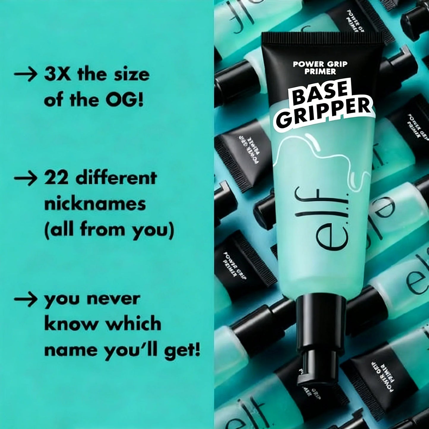75ml ELF Power Grip Primer Jumbo Texture Refreshing Easy Absorb Moisturize Facial Firming Purifying Hydrating Smoothing Skin