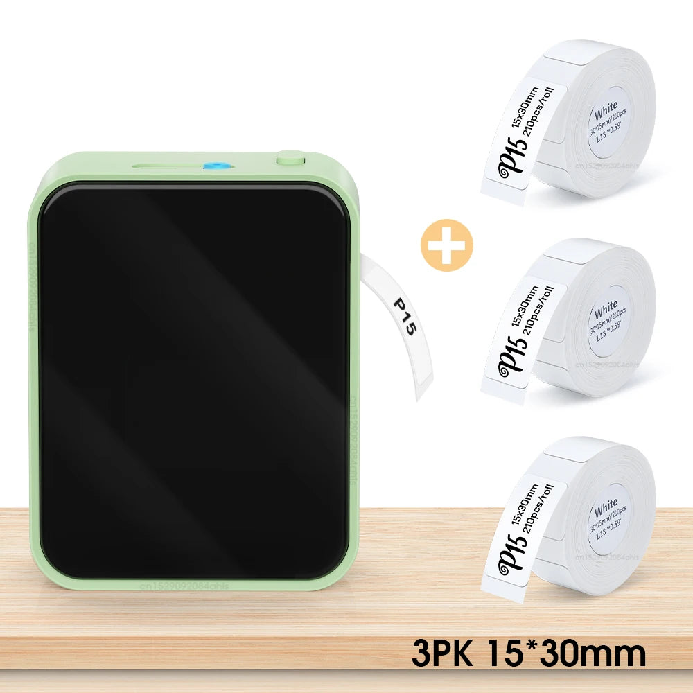 Wireless Bluetooth Label Printer Portable Thermal Printer Marklife P15 Inkless Labeling Machine Mini Label Maker P15 Sticker