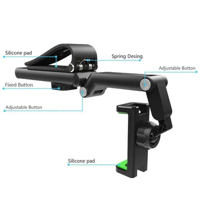 Sun Visor Phone Holder for Car Multifunctional 360° Rotating Sun Visor Cell Phone Holder with IPhone/Samsung/Android