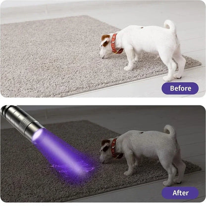 1/2PCS UV Flashlight 395nm Ultraviolet Torch With Pen Clip Portable Use AAA Batteries Light Pet Urine Scorpion Detector UV Lamp