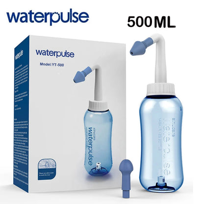 Waterpulse Nasal irrigator 300ml 500ml Nasal Rinse Bottle Nasal Wash Cleaner Nose Protector Avoid Allergic Rhinitis Manual