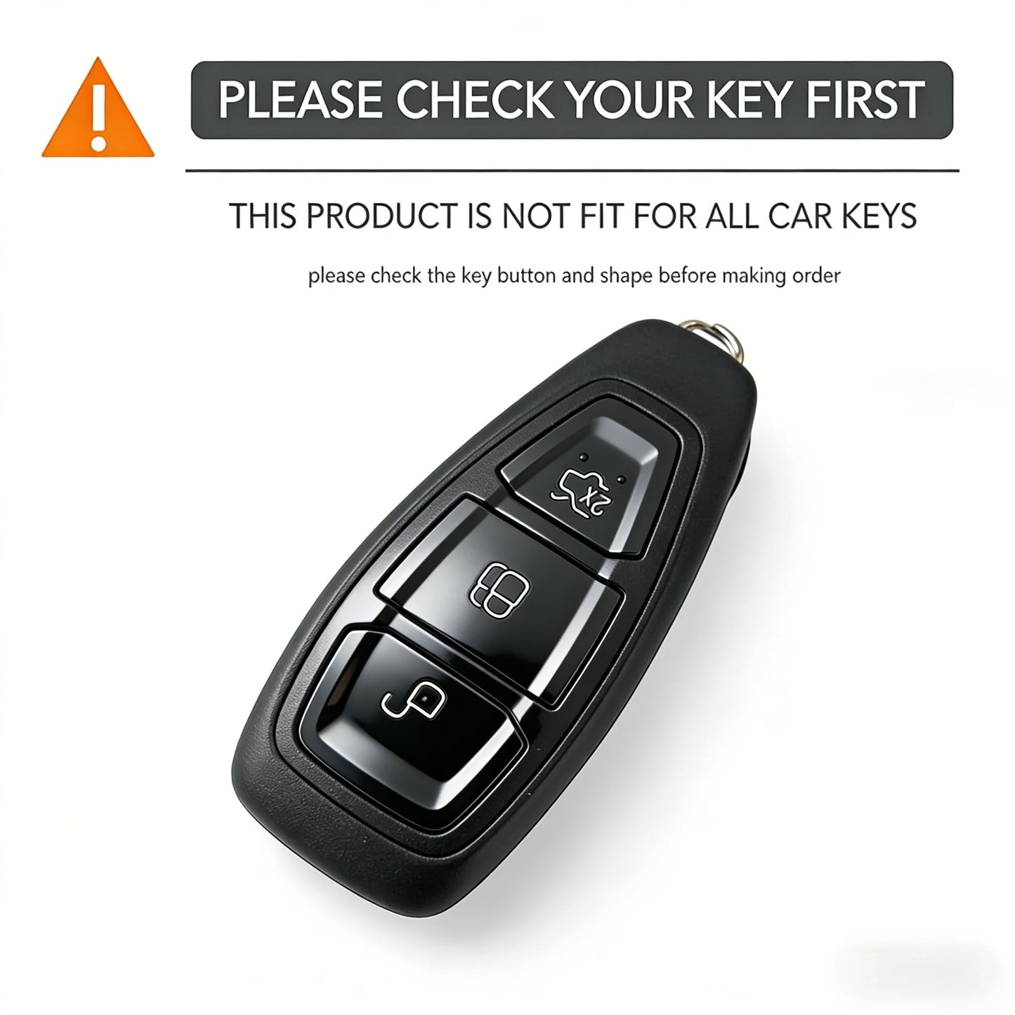 Car Key Pack for Ford ST Line Fiesta Focus Mondeo Ecosport Kuga Puma Edge Escape Metallic Silicone Car Key Fob Case Accessories