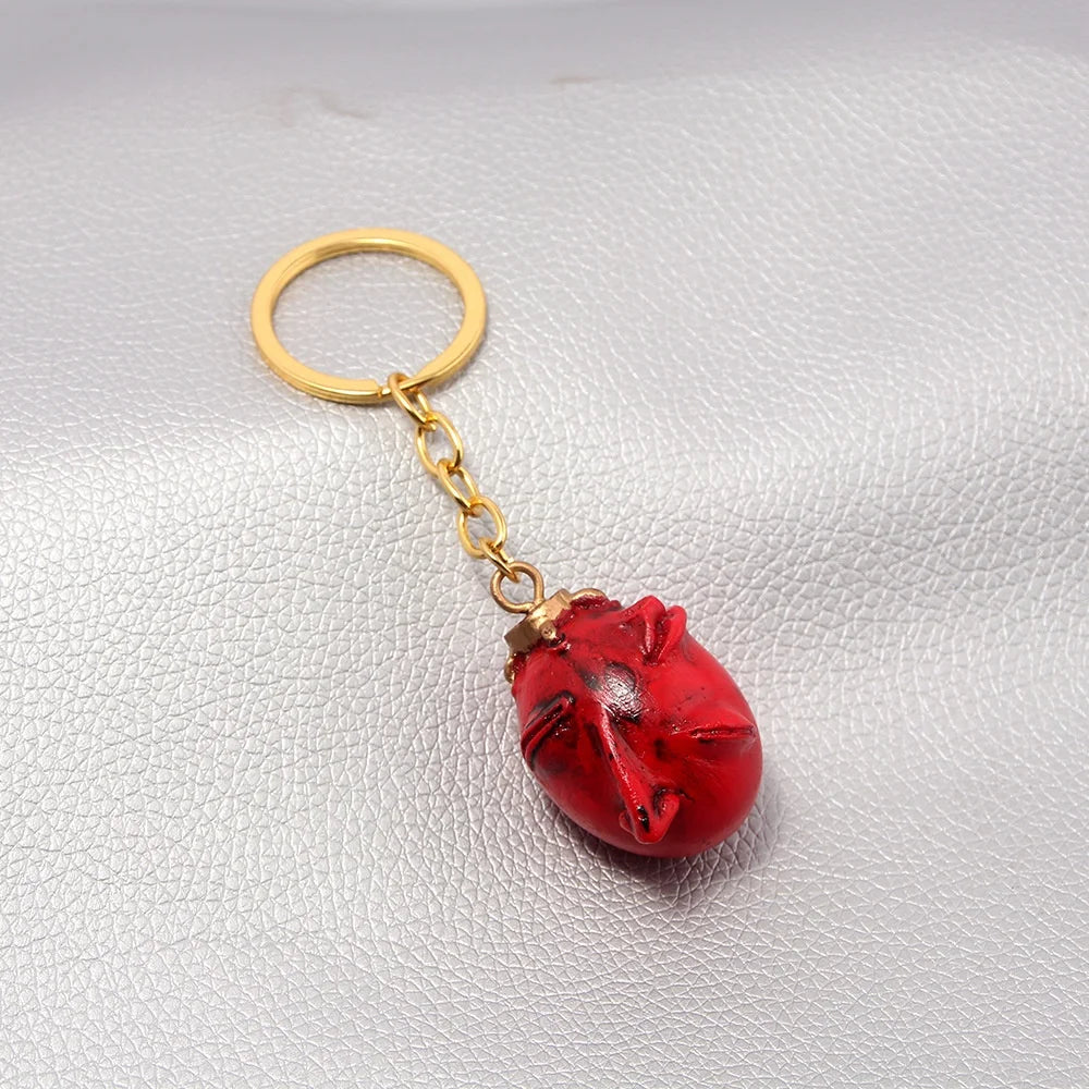 Fashing Popular anime Red Elliptical three-dimensional pendant Necklace Egg Of King Cosplay  Arc Resin Pendant Accessories Gift