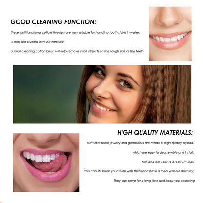 Tooth Jewelry Kit DIY Teeth Gems Set 7ml Glues Light Firm Reliable Clear Precious Stone Crystal Tooth Ornaments Jewellery