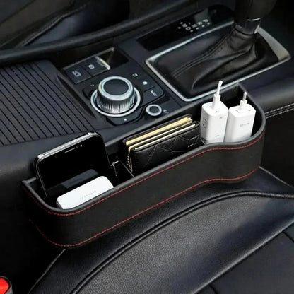 Car seat gap storage box, universal seat gap pocket organizer, fits mobile phone, keys, and cards