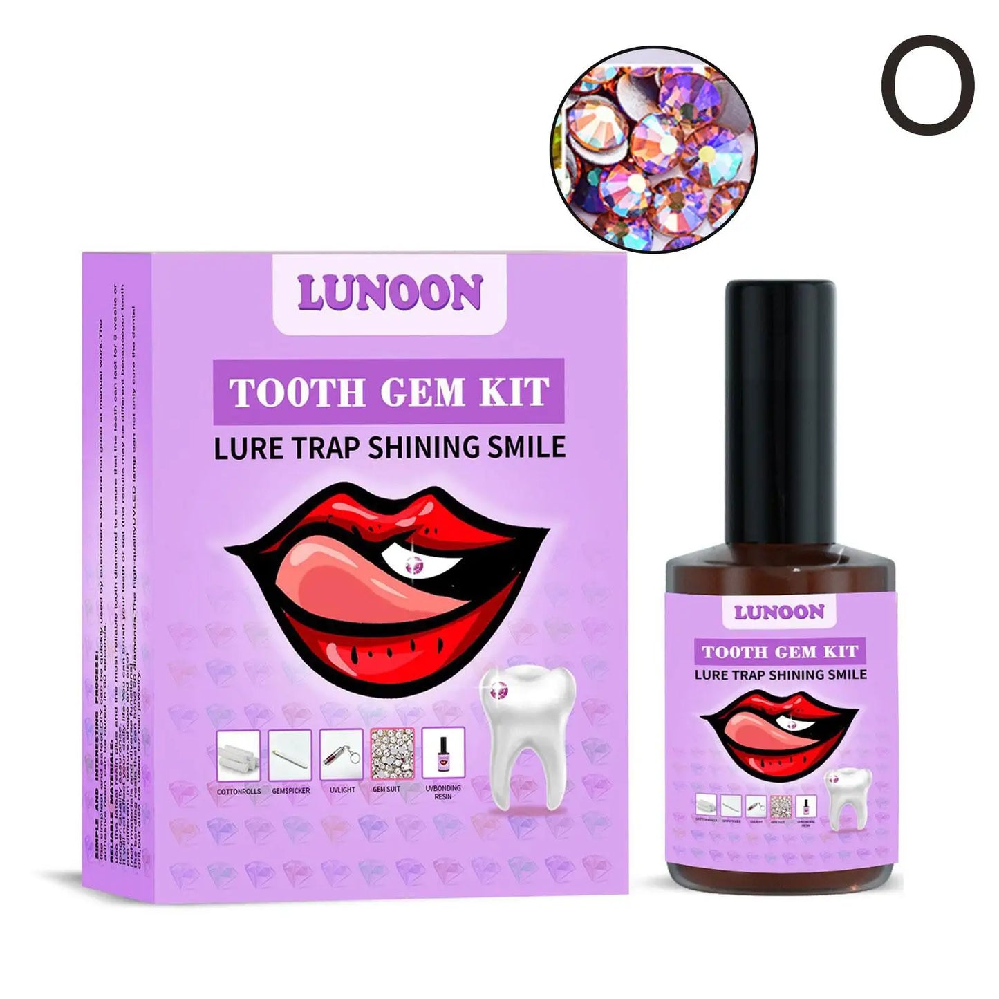 Tooth Jewelry Kit DIY Teeth Gems Set 7ml Glues Light Firm Reliable Clear Precious Stone Crystal Tooth Ornaments Jewellery