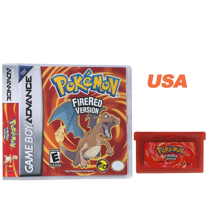2025 New Pok é mon Series Jade Red Leafgreen Ruby Sapphire 5th Edition GBA Game Box, 32-bit Video Game Cartridge, No Manual