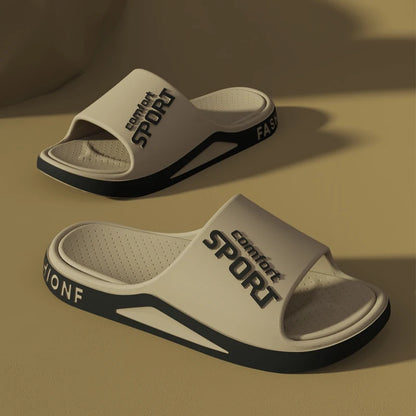Fashion Men's Sandals Summer EVA Comfortable Anti-Slip Soft Soles House Slippers for Indoor Outdoor Wear Breathable Shower Slide