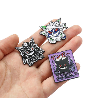 Pokemon Pikachu Game Console Enamel Pins Badges Brooches Japanese Anime Squirtle Funny Punk Denim Jacket Badge Lapel Pin Friend